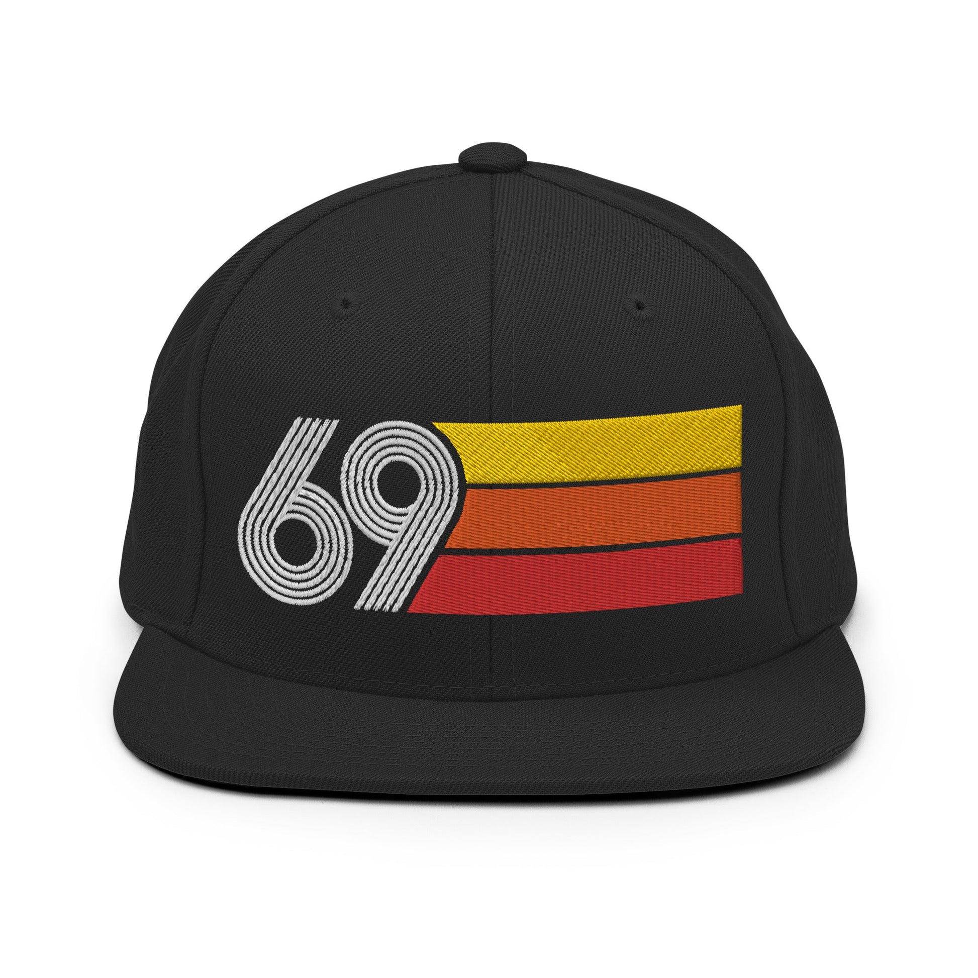 69 - 1969 Retro Tri-Line Snapback Hat - Styleuniversal