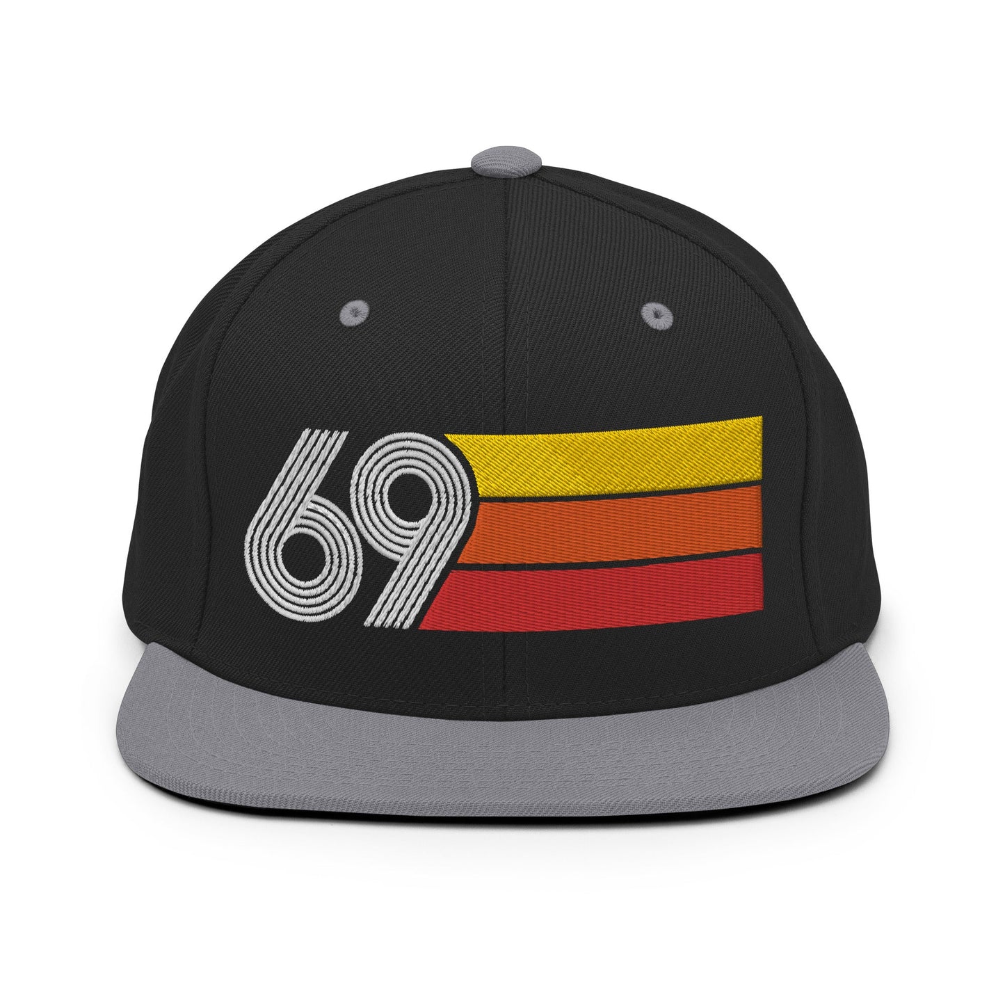 69 - 1969 Retro Tri-Line Snapback Hat - Styleuniversal