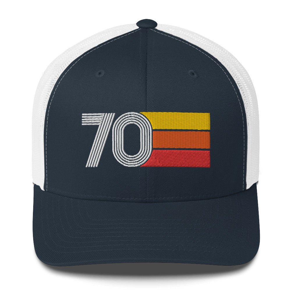 70 Number Retro Trucker Hat 1970 Birthday Gift Cap Decoration Party Idea for Women Men - Styleuniversal