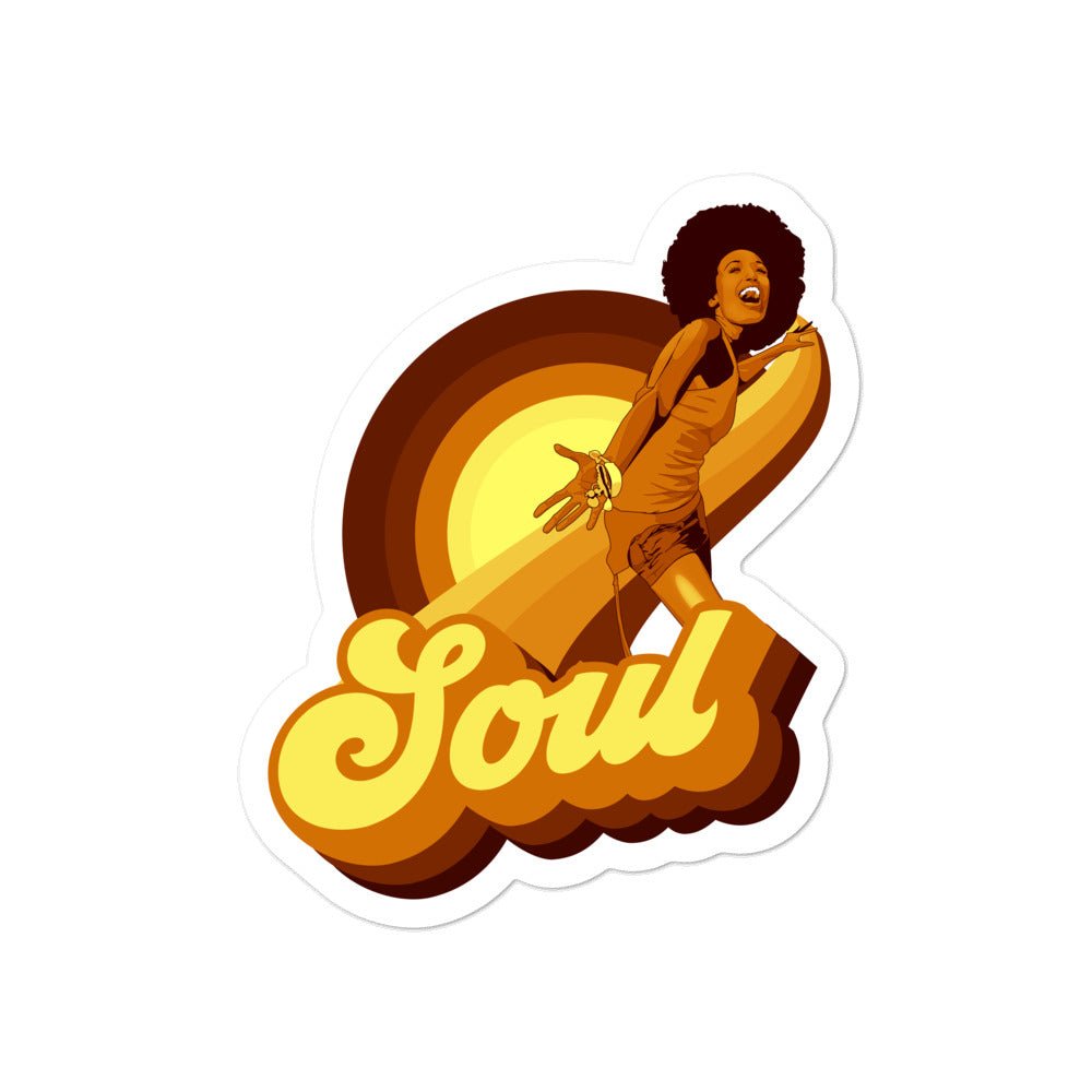 70's Soul Afro Funk Retro Vinyl stickers - Styleuniversal