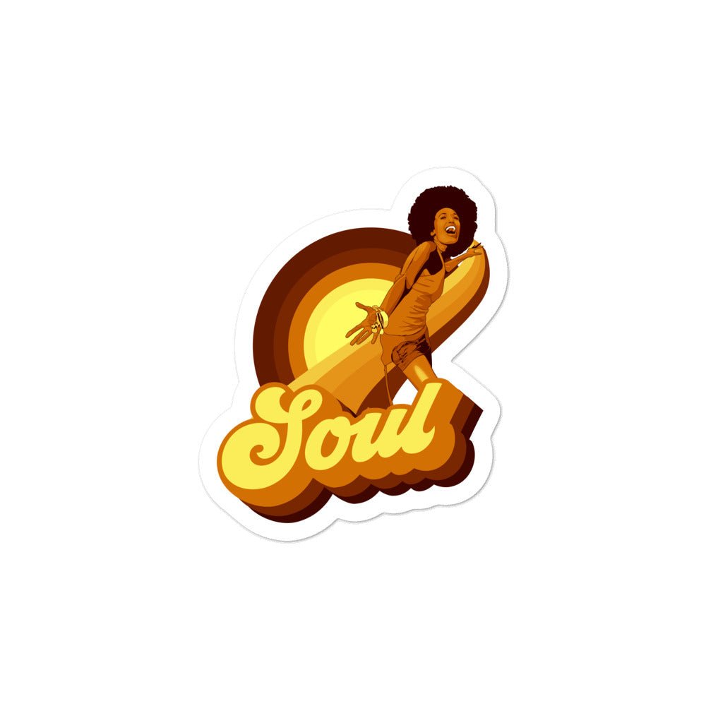 70's Soul Afro Funk Retro Vinyl stickers - Styleuniversal