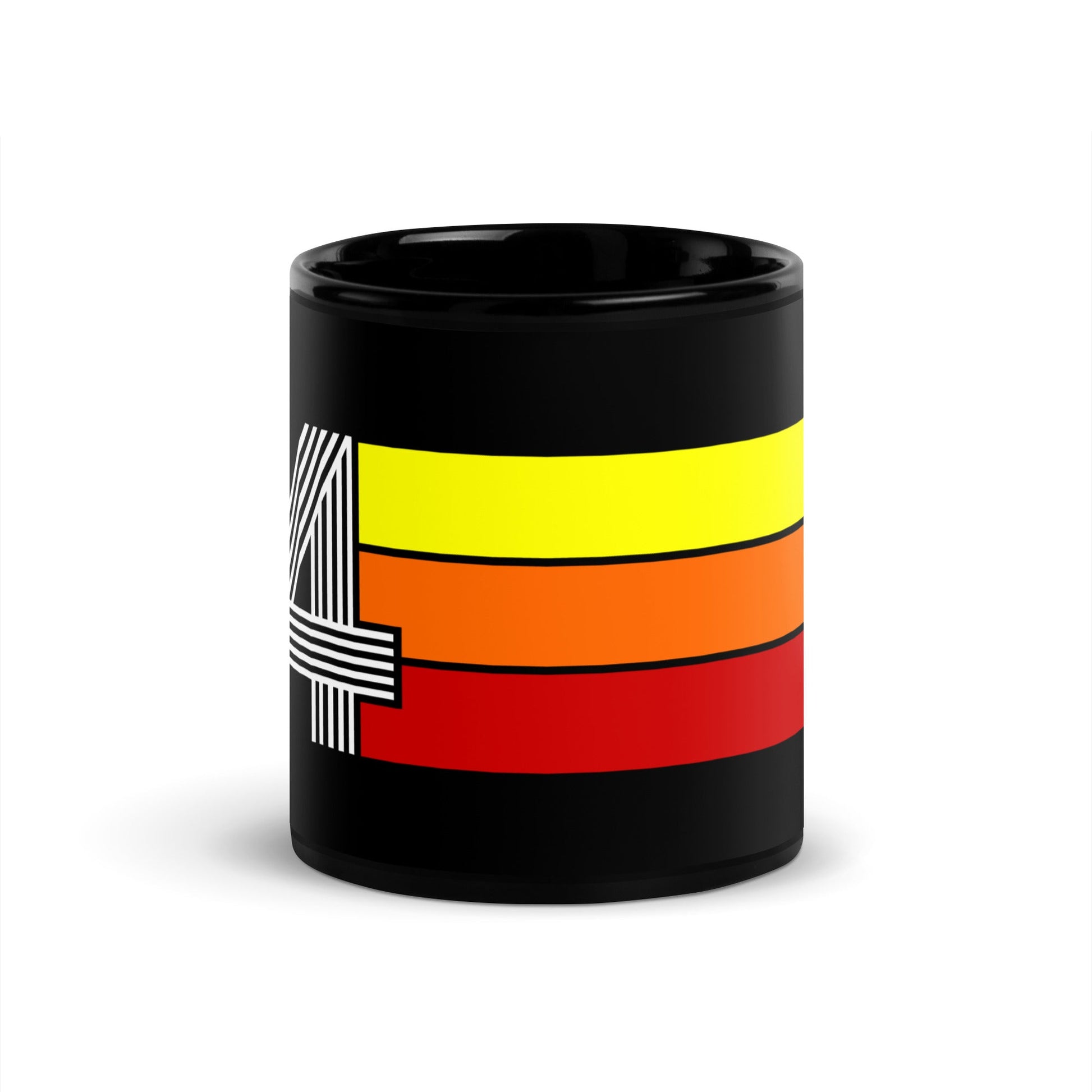 74 - 1974 Retro Tri-Line 11oz Black Glossy Mug - Styleuniversal