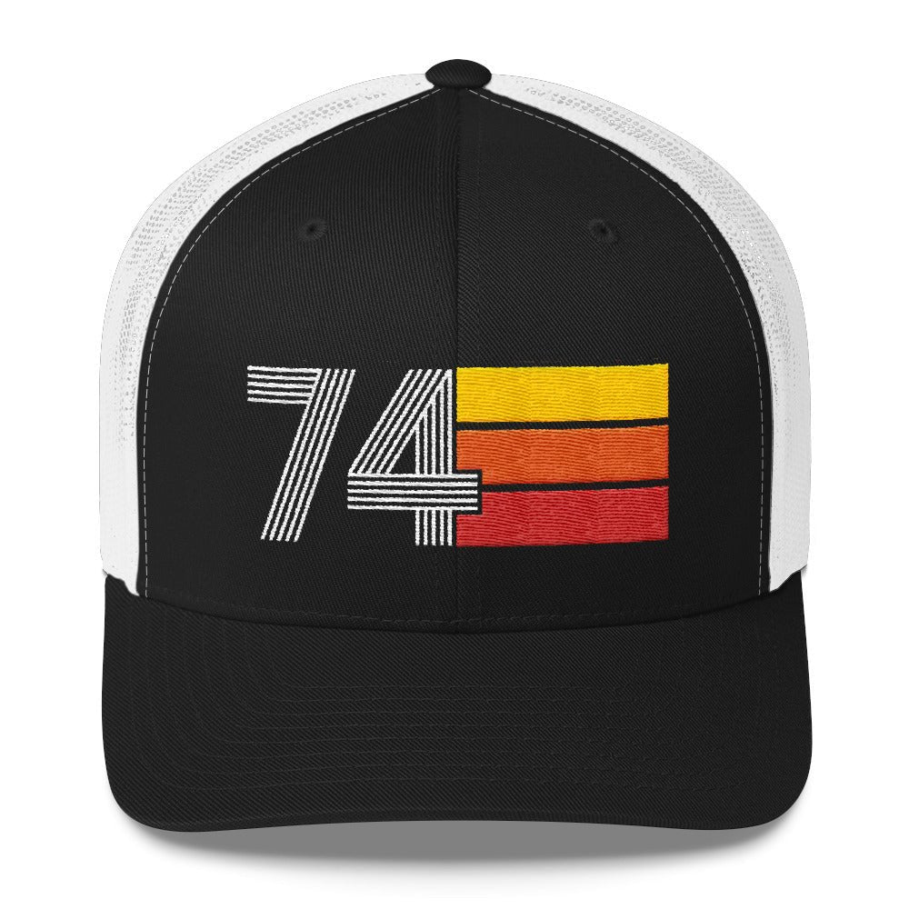 74 Number Retro Trucker Hat for Women Men -1974 Birthday Gift - Party Cap Decoration Idea - Styleuniversal