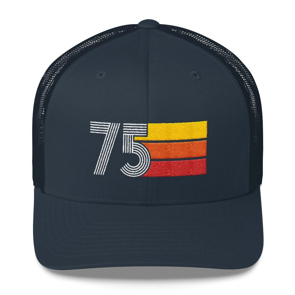 75 Number Retro Trucker Hat for Women Men -1975 Birthday Gift - Party Cap Decoration Idea - Styleuniversal