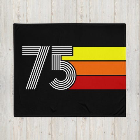 75 - Retro 1975 Tri-Line 50″×60″ Throw Blanket - Styleuniversal