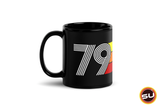 79 - 1979 Retro Tri-Line 11oz Black Glossy Mug
