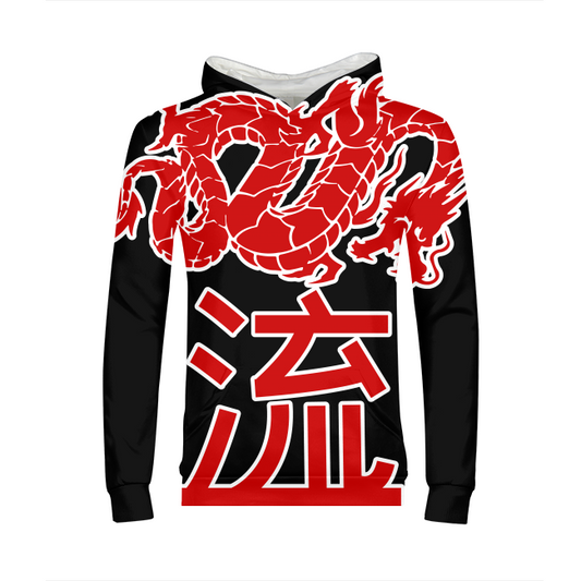 Kanji Japanese dragon Kids All-Over Print Hoodie - Styleuniversal
