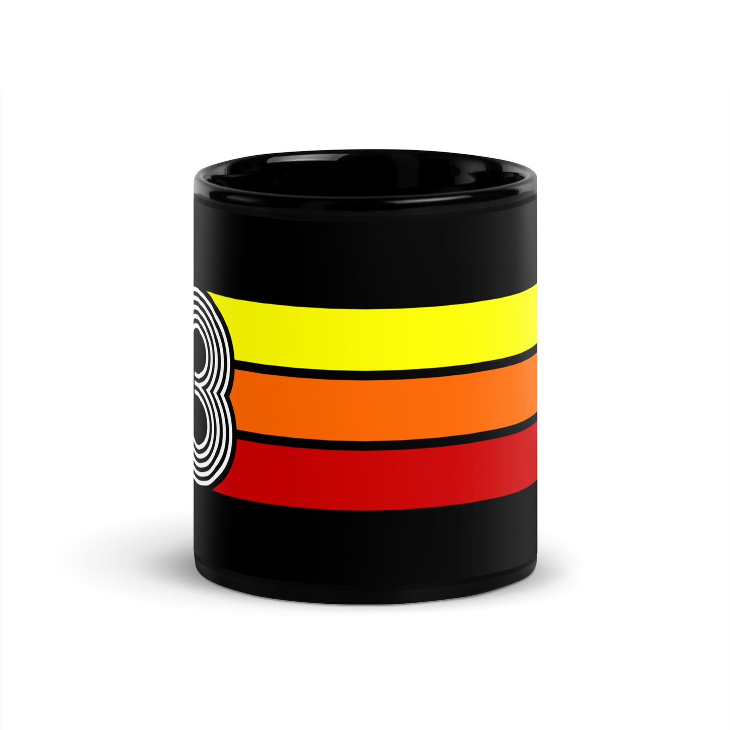 83 - 1983 Retro Tri-Line 11oz Black Glossy Mug