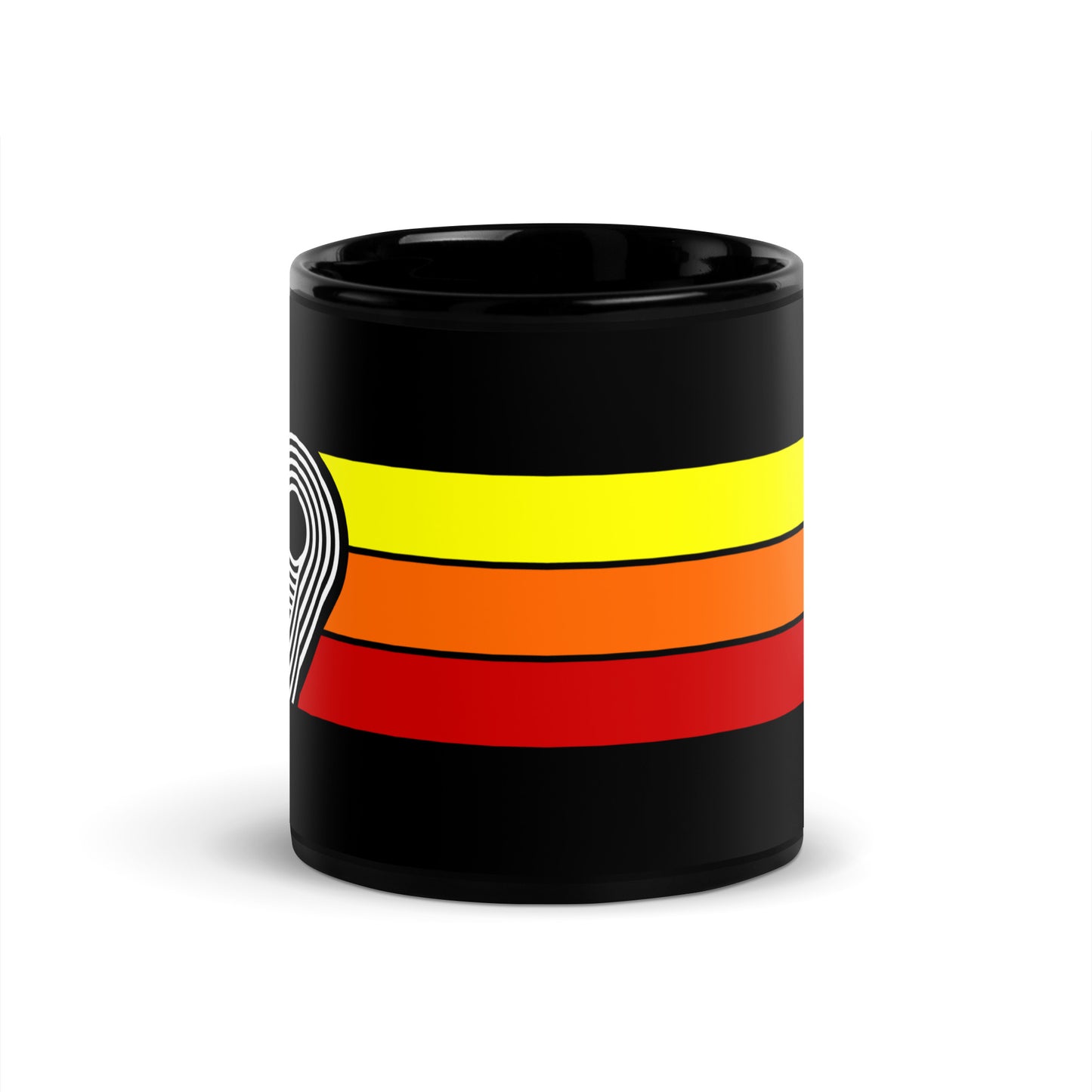 69 - 1969 Retro Tri-line 11oz Black Glossy Mug
