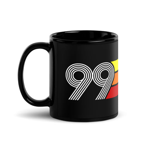 99 - 1999 Retro Tri-Line 11oz Black Glossy Mug