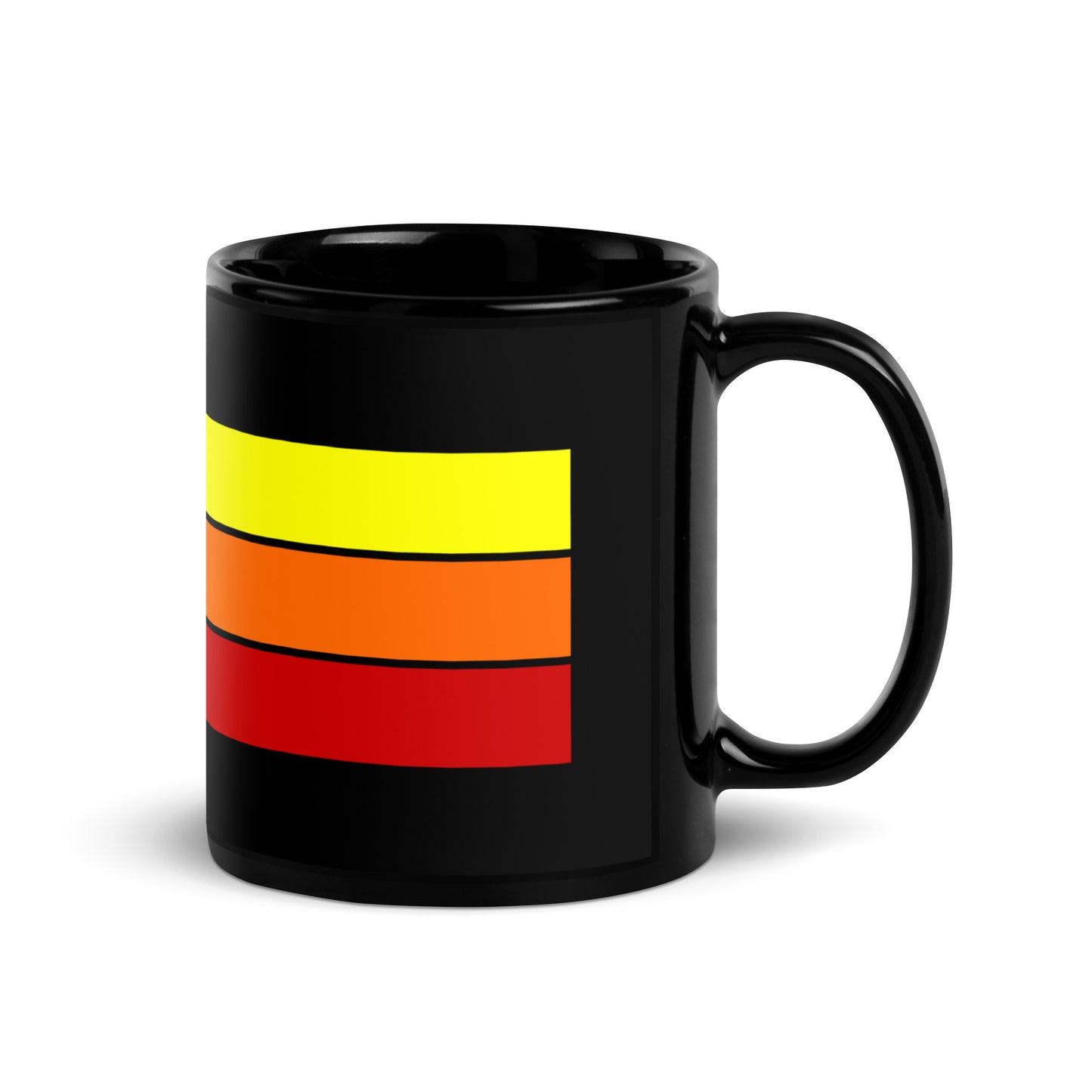 72 - 1972 Retro Tri-Line 11oz Black Glossy Mug