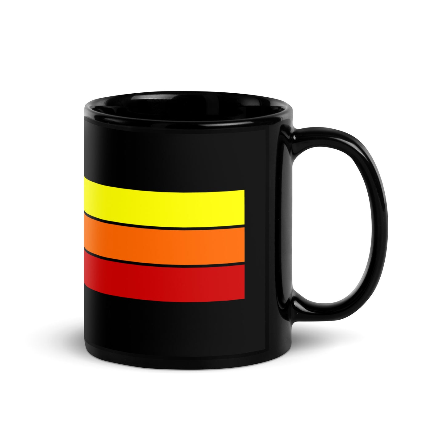 69 - 1969 Retro Tri-line 11oz Black Glossy Mug
