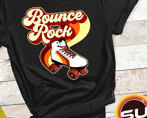 Bounce Rock Roller Skate 80's 70's Disco Short-Sleeve T-Shirt