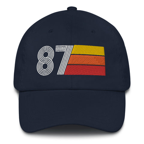 Retro Tri-Line 1987 Baseball Dad Hat