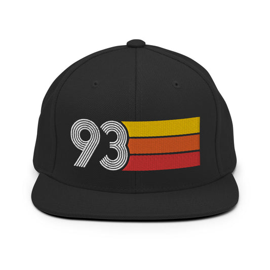 93 - 1993 Retro Tri-Line Snapback Hat