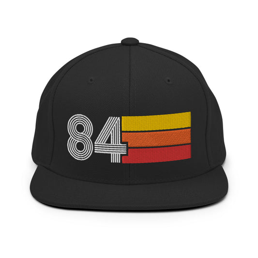 84 - 1984 Retro Tri-Line Snapback Hat