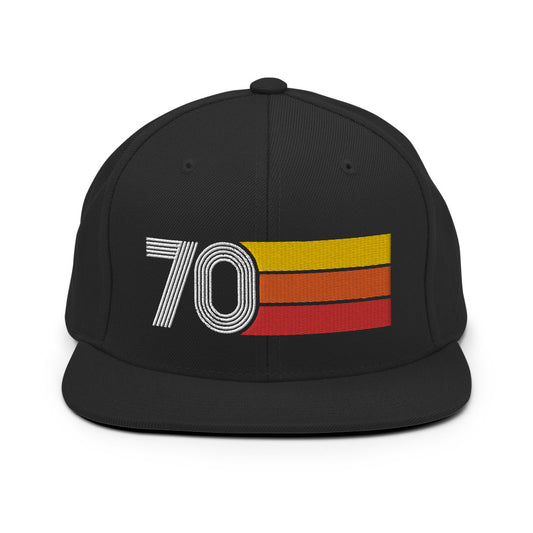70 - 1970 Retro Tri-Line Snapback Hat