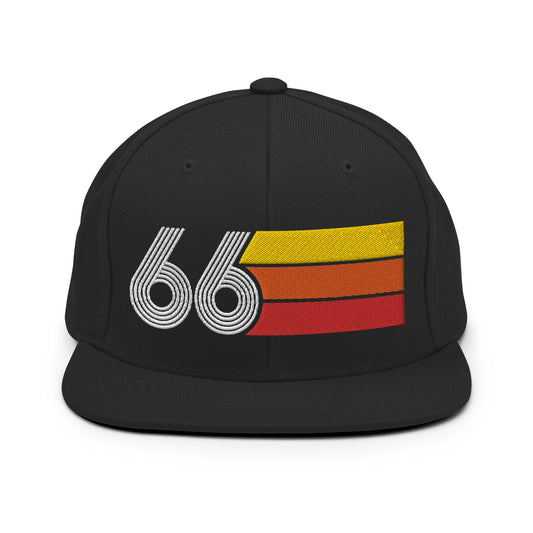 66 - 1966 Retro Tri-Line Snapback Hat