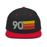 90 - 1990 Retro Tri-Line Snapback Hat