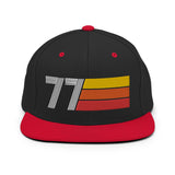 77 - 1977 Retro Tri-Line Snapback Hat
