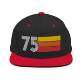 75 - 1975 Retro Tri-Line Snapback Hat