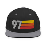 97 - 1997 Retro Tri-Line Snapback Hat