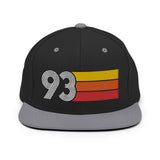 93 - 1993 Retro Tri-Line Snapback Hat