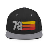 78 - 1978 Retro Tri-Line Snapback Hat