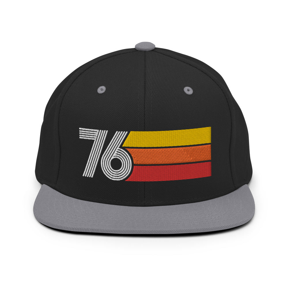 76 - 1976 Retro Tri-Line Snapback Hat