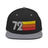 72 - 1972 Retro Tri-Line Snapback Hat