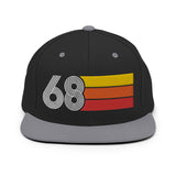 68 - 1968 Retro Tri-Line Snapback Hat