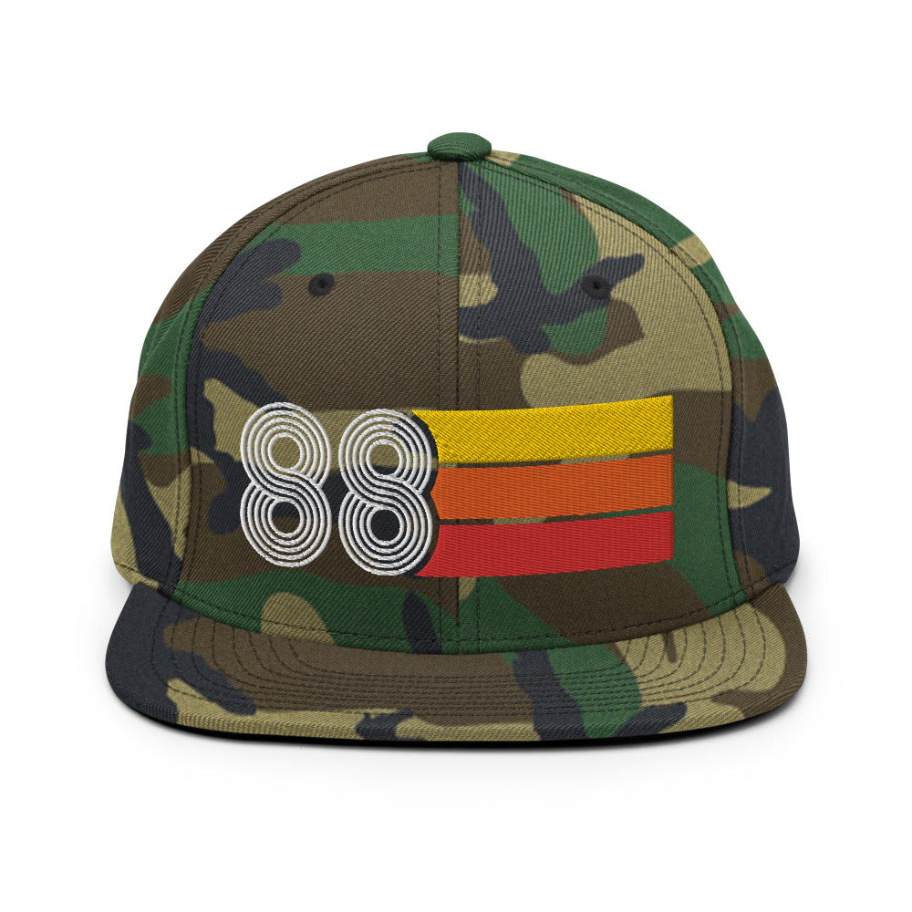 88 - 1988 Retro Tri-Line Snapback Hat