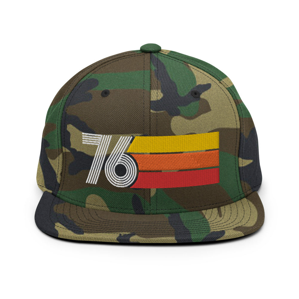 76 - 1976 Retro Tri-Line Snapback Hat
