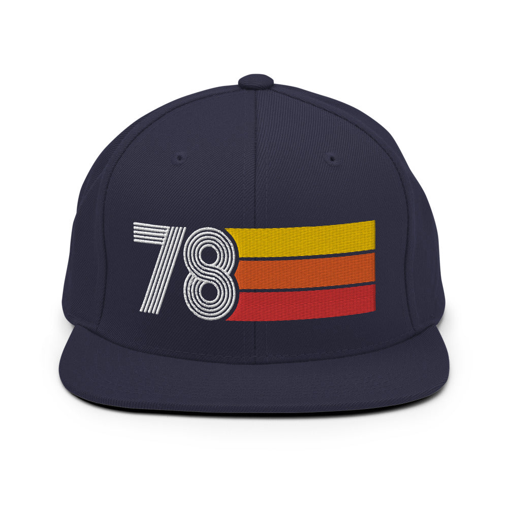 78 - 1978 Retro Tri-Line Snapback Hat