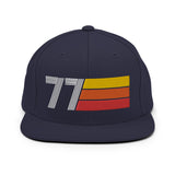 77 - 1977 Retro Tri-Line Snapback Hat
