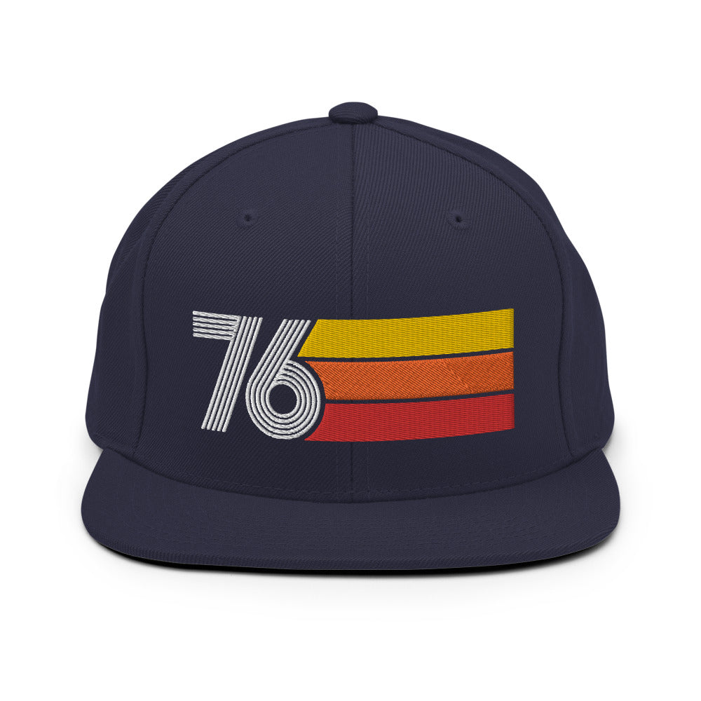 76 - 1976 Retro Tri-Line Snapback Hat