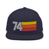 74 - 1974 Retro Tri-Line Snapback Hat
