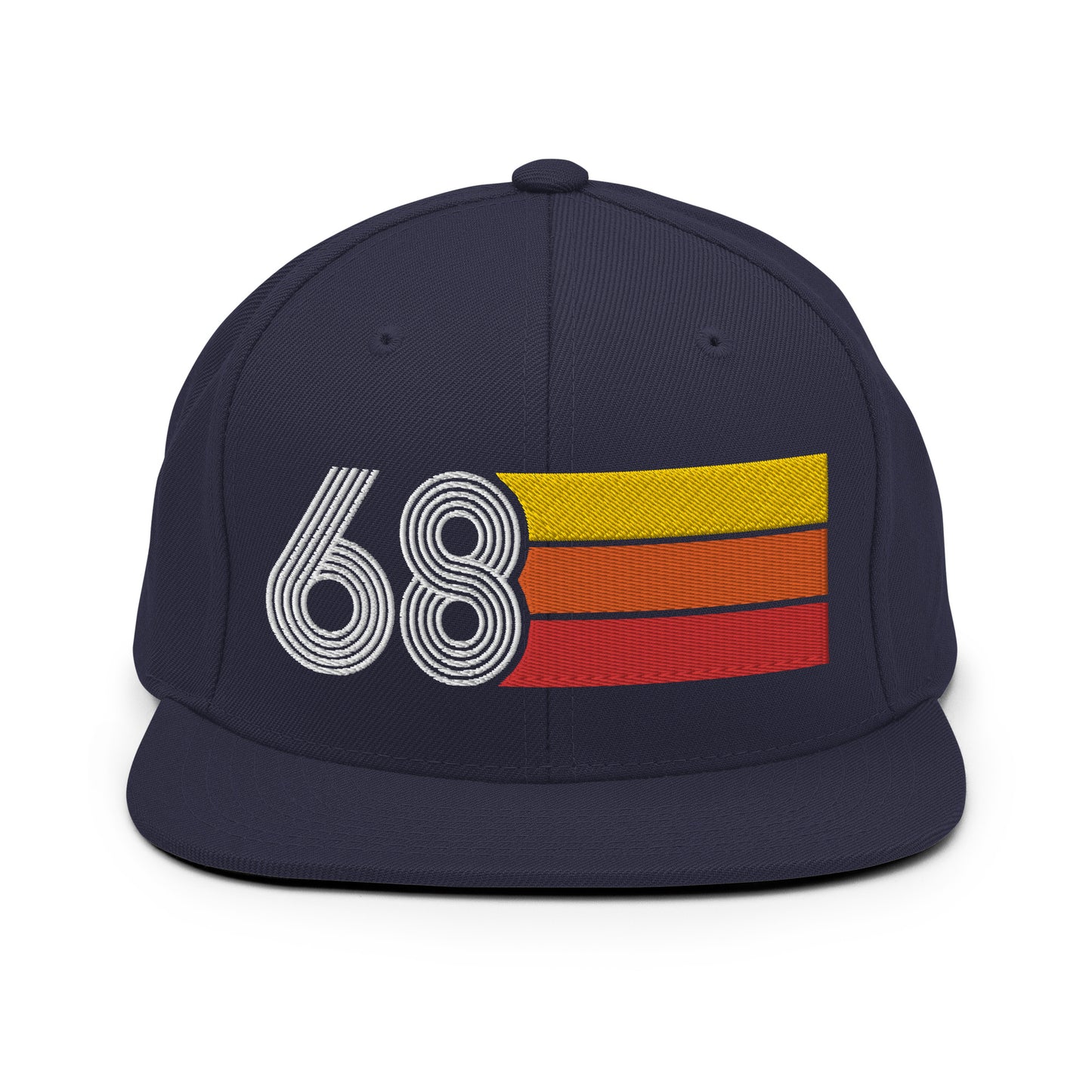 68 - 1968 Retro Tri-Line Snapback Hat