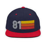 81 - 1981 Retro Tri-Line Snapback Hat