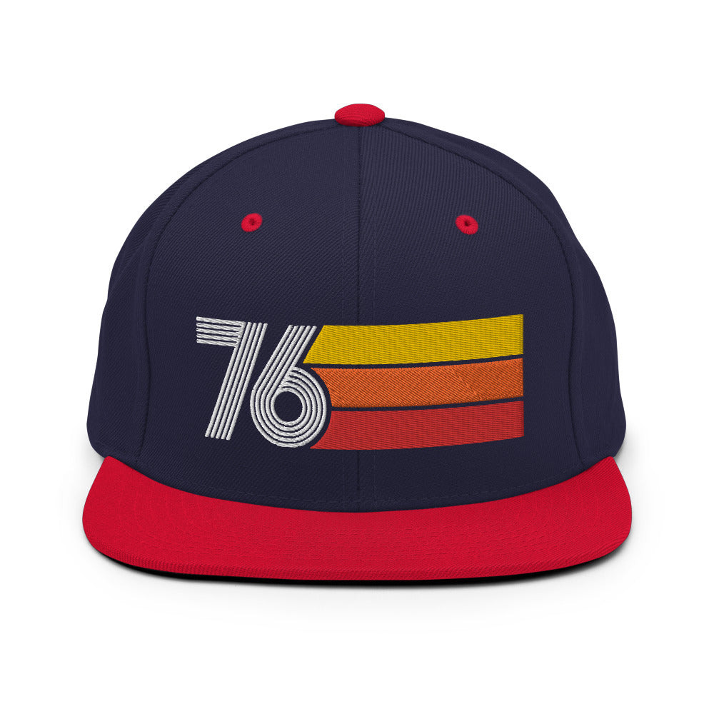 76 - 1976 Retro Tri-Line Snapback Hat