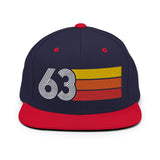 63 - 1963 Retro Tri-Line Snapback Hat