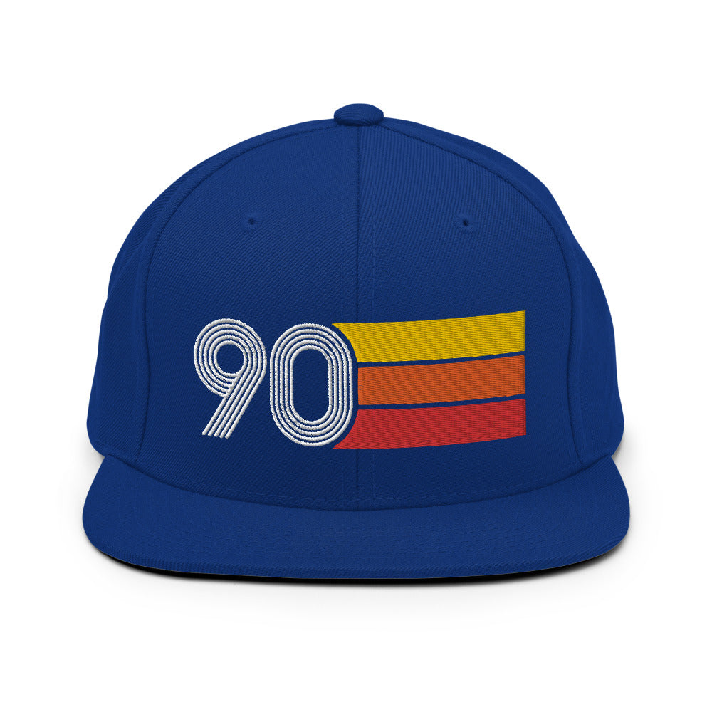 90 - 1990 Retro Tri-Line Snapback Hat
