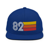 82 - 1982 Retro Tri-Line Snapback Hat