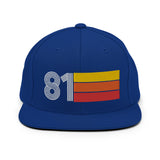 81 - 1981 Retro Tri-Line Snapback Hat