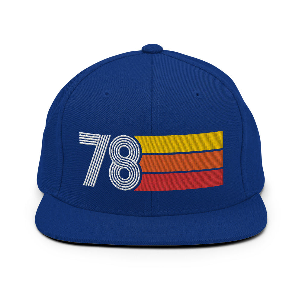 78 - 1978 Retro Tri-Line Snapback Hat