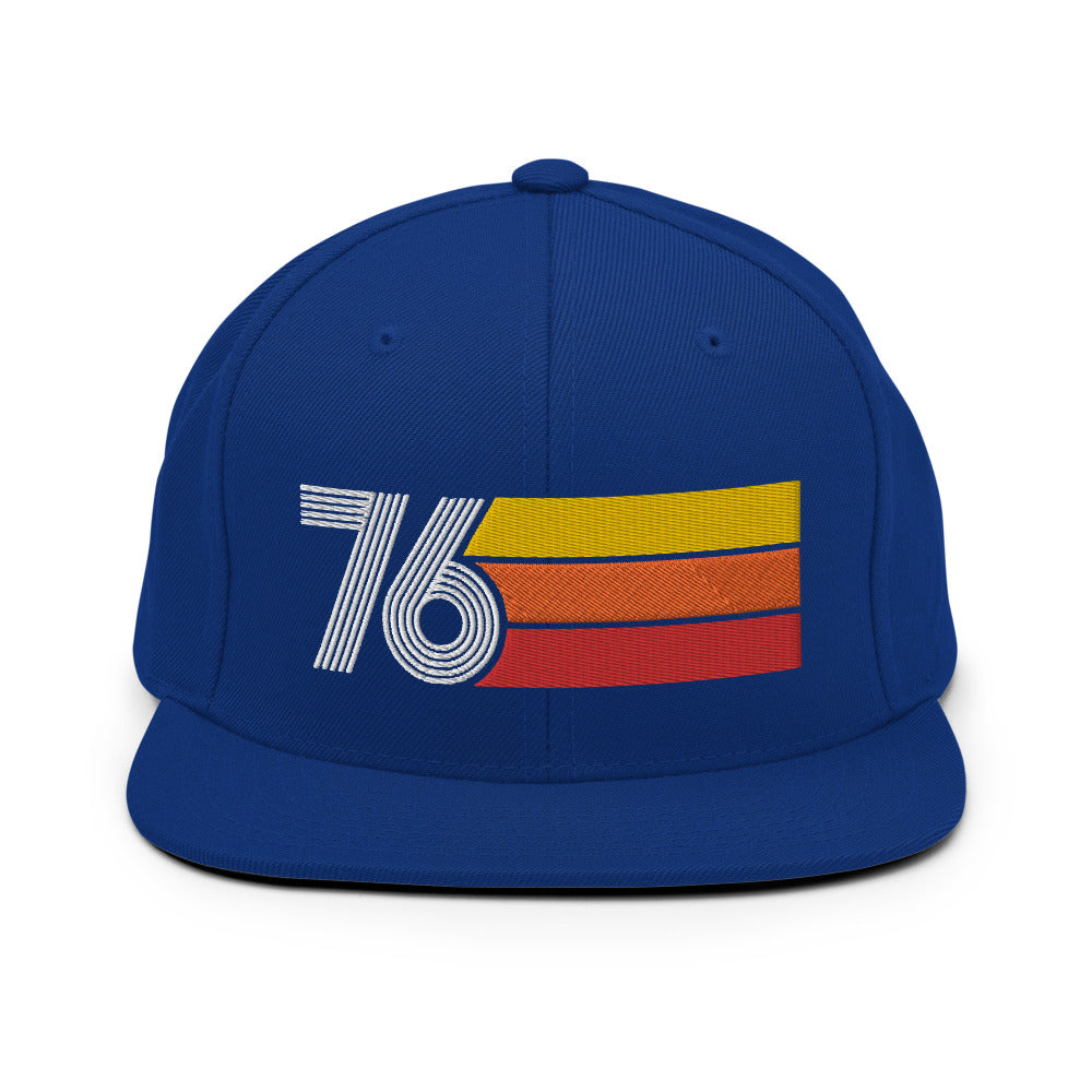 76 - 1976 Retro Tri-Line Snapback Hat