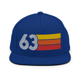 63 - 1963 Retro Tri-Line Snapback Hat