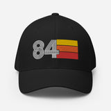 84 1984 fitted baseball cap hat birthday gift for men women retro design