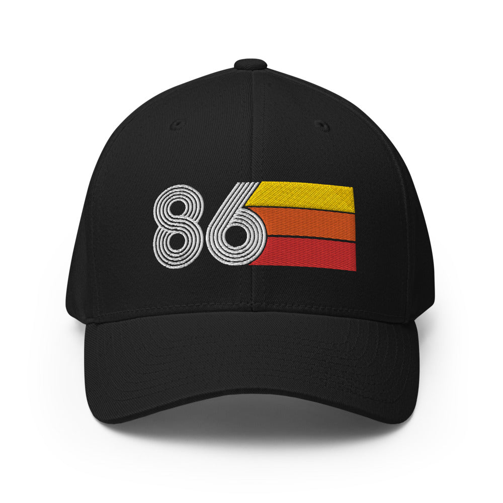 86 1986 fitted baseball cap