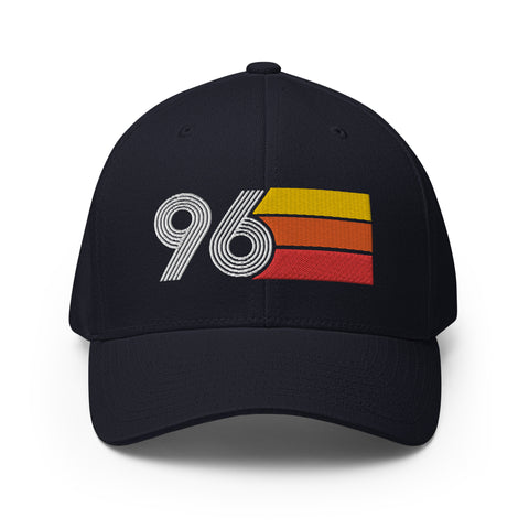 96 1996 Retro Fitted Baseball Hat Structured Twill Cap